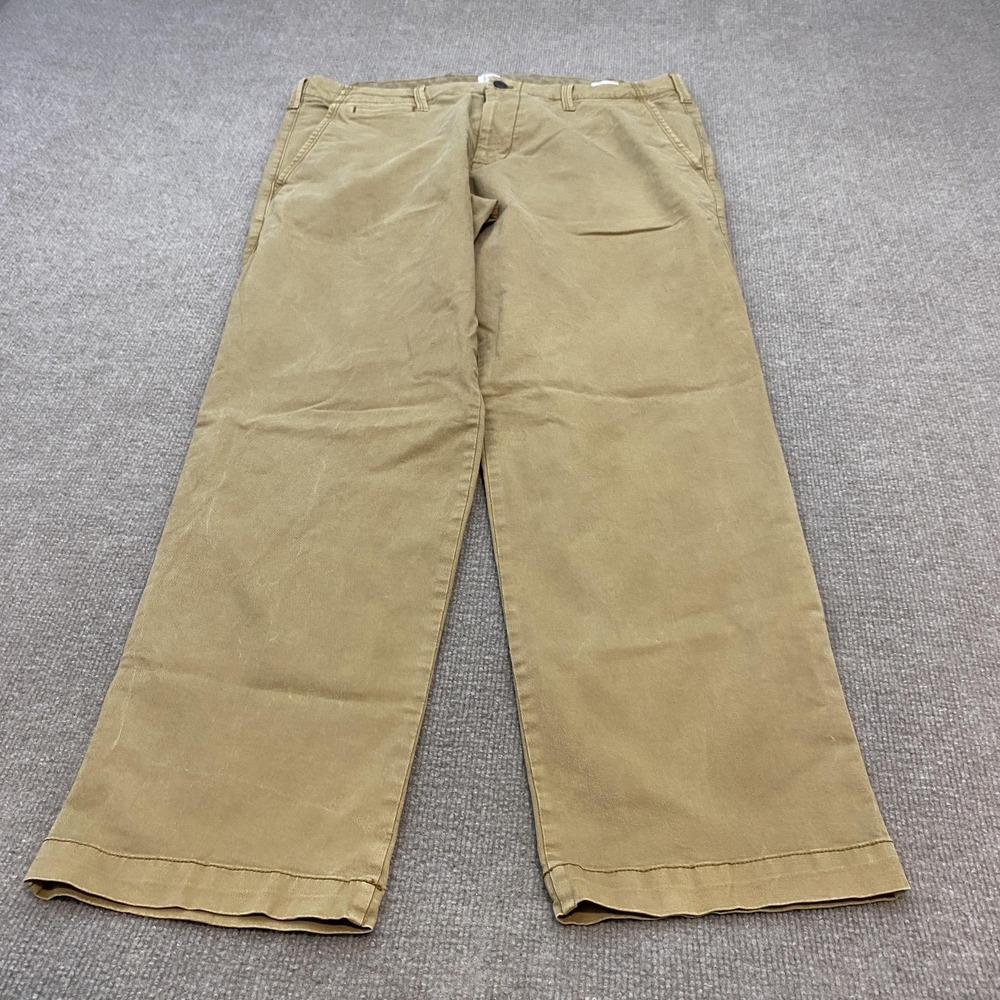 Gap Pants Mens 36x30 Beige Stretch Chino Khaki Straight Leg Casual Office